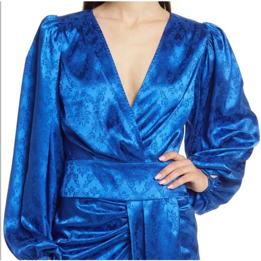 Ronny Kobo Eugenia Wrap Effect Satin Jacquard Top - NWT